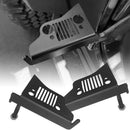 2 x Front Foot Pegs Solid Oxidized Iron Black Coated Foot Rest Grille Kick