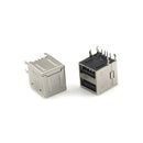 2pcs/lot USB A Type Female Socket Connector 2 to1 Data Connection Interface BX