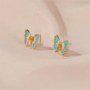 Women Summer Studs Earrings Jewelry Gifts Elegant Gradient Butterfly Earrings