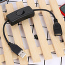 USB ON OFF Switch Cable USB 2.0 Male to Female Extension Extender Cable