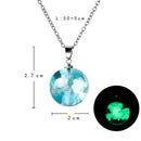 Fashion Transparent Sky Cloud Round Necklace Glow in the Dark Necklace Jewe- OZ