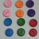100pcs 2 Holes Round Wood Mixed Button Cloth Sewing Scrapbook New DIY Craft
