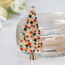 Christmas Tree Rhinestone Brooch Badge Lapel Pins Jacket Jewelry Gifts (A) A