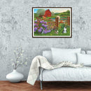 5D DIY Full Drill Diamond Painting Rural Landscape Cross Stitch Work (02)