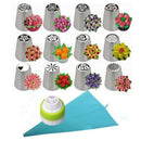 14pc/Set Russian Tulip Icing Piping Nozzles Stainless Steel Cake DecoratingS Ew