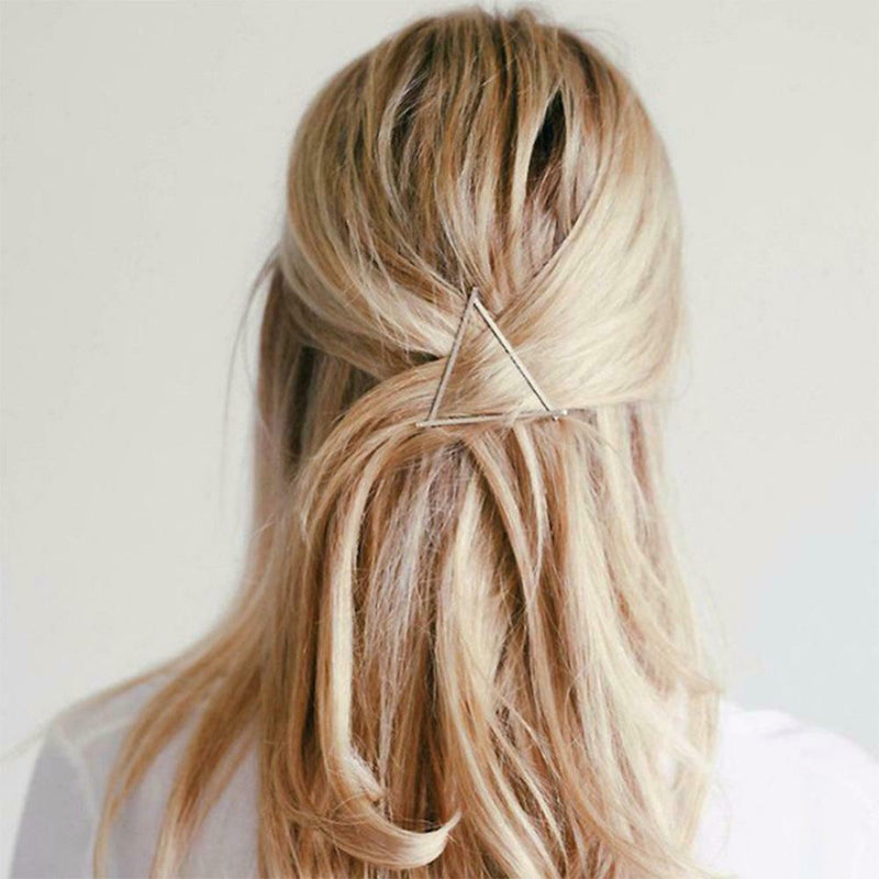 2pcs Geometric Hair Clips Women Triangle Barrettes Hairpins Jewelry Gift