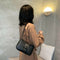 Women PU Leather Totes Handbags Solid Travel Shopping Shoulder Bags (Black) A