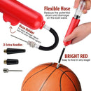 Inflatable Ball Hand Air Pump Inflator With 1 Needles+ 2 Nozzle Air Pump Fo B2Z6