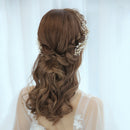 Elegant Pearls Bridal Crown Tiara Hair Vine Wedding Pageant Hair Jewelry