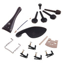 Set Ebony Wood 4/4 Violin Parts Chinrest & Endpin Tuners+Tailpiece+Pegs
