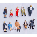 24pcs Painted Mixed Train Park People Passenger Architectural HO 1:87 Layout