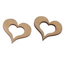 150pcs Unfinished Wooden Hollow Heart Pieces Scrapbooking Embellishments DIY