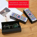 DIY Diamond Painting Leather Eyeglasses Storage Box Case Sunglasses Holder