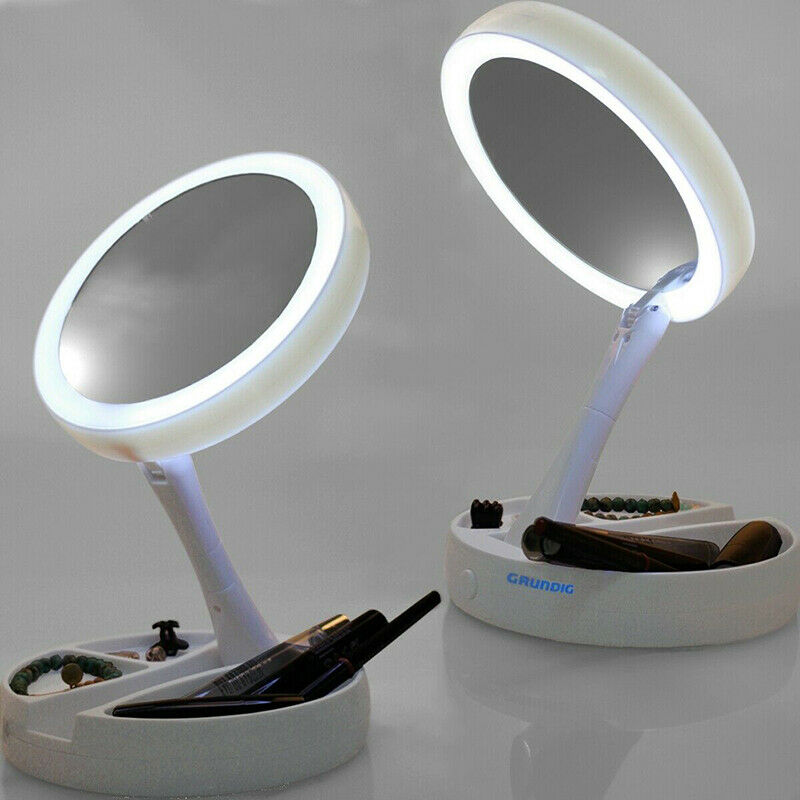 Cosmetic mirror LED illuminates 10times magnification makeup mir 3C