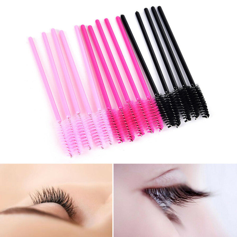 50Pcs Disposable Eyelash Brush Mascara Wands Applicator Spoolers Makeup TooF Nw