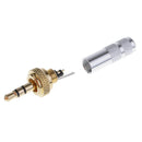 High Quality 3.5mm Stereo Screw Lock Male Conductor Connector Replacement for
