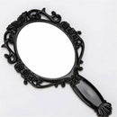 Beauty Cosmetic Vanity Makeup Hand Held Mirror Travel Purse Pocket Black MIB