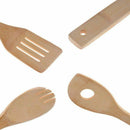 Bamboo Cooking Utensils Set, 7 Pack Kitchen Tools Wooden Spoons and Spatula V2L9