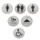 2x Toilet Door Signs Bathroom Door Plaques WC Warning Sign w/ Screw f/Bar Hotel