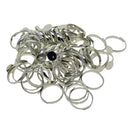 10mm Round Ring Base DIY Adjustable Blank Ring For Jewelry Making, 100/Pack
