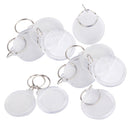 10pcs Acrylic Blank Round Clear Photo Keychain Picture Frame Gifts DIY Key Ring