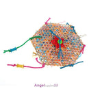 Bell Six Angle Wooden Swing Parrot Bird Toys Bird Cage Accessories