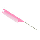 2pcs Fine Tooth Highlighting Foiling Comb Pin Tail Combs Hair Coloring Pink