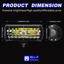 7 inch 3 Row 120W Off Road LED Work Light Bar Waterproof Spot Driving Lamp