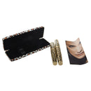 2 x Mascara Eyelash Extension Makeup Brush + Black Leopard Case Q1V2
