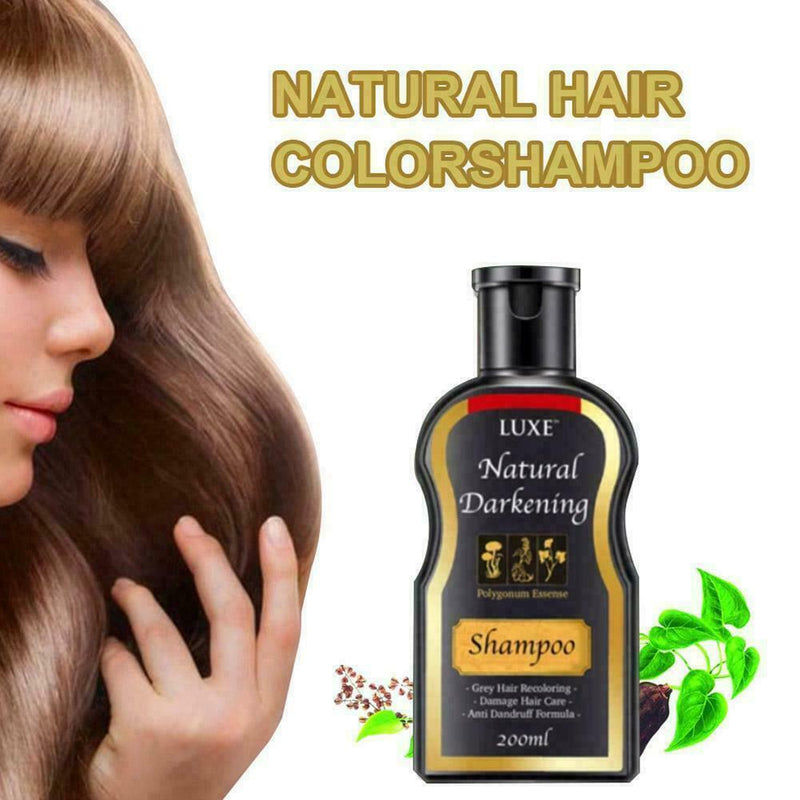 200ml Natural Darkening Shampoo Moisturizes Repairs Hair For Men Women Sham M5F9
