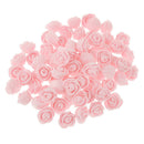 100xArtificial Rose Heads Bouquet Wedding Garden Dark Pink PE Flower Decor