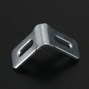 Cabinet 28mmx28mmx19mm Metal Plastic L Angle Bracket White 4Pcs
