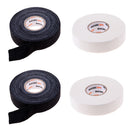 4pcs White Black Hockey Tape for Hockey Sticks 1'' Wide 25 Yards Long(Cloth)