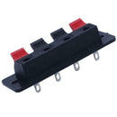 5pcs 4 Way Press Release Stereo Speaker Connector Terminals Strip Lock D3X7
