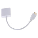 1Pcs HDMI to VGA converter adapter HD 1080P WhiteEBJC&j