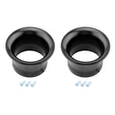 2Pcs 50mm Aluminum Air Filter Velocity Stack Adapter for Carburetor Black