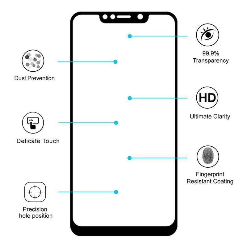 Hat-Prince 2.5D 9H Full Tempered Glass Screen Protective Film for LG W10
