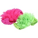 10 Pieces Babys Girls Headband in Chiffon Flower Knot for Hair