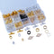 180Pcs/Box Braid Hair Beads Dreadlocks Cuff Clip Beads Rings For Hair ExtensioES