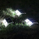 2X Solar Power 4 LED Path Way Wall Landscape Garden Fence Lamp Outdoor Light