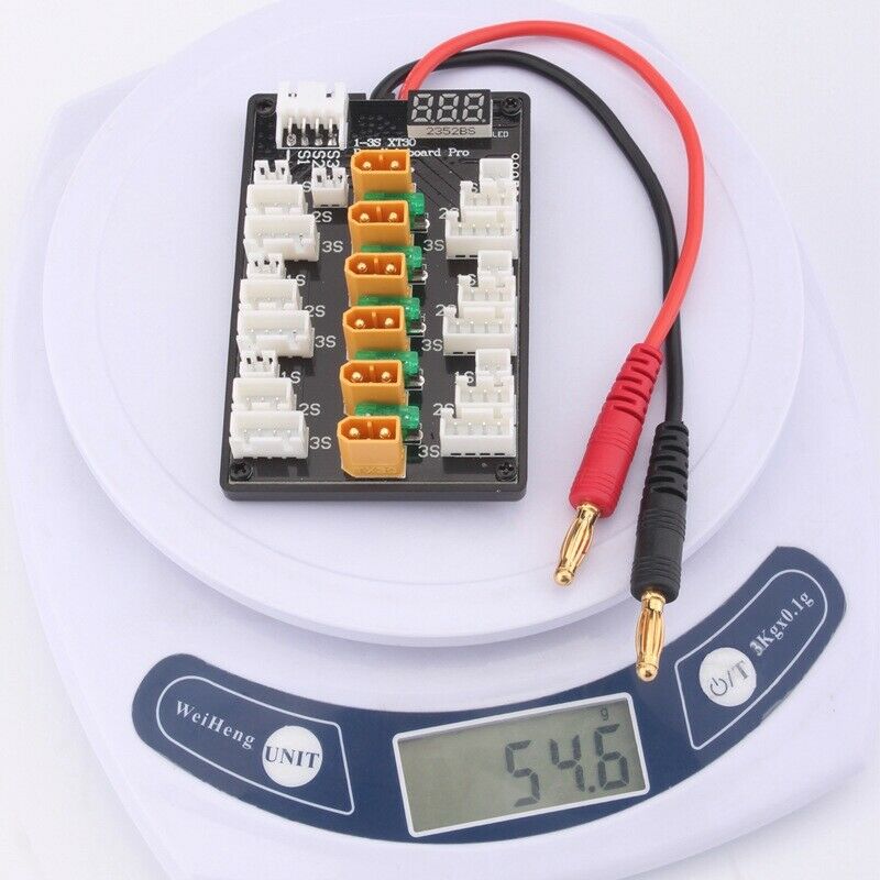 New XT30 PRO 1S-3S Plug Lipo Battery Parallel Charging Board for IMAX B6 Ch D6E2