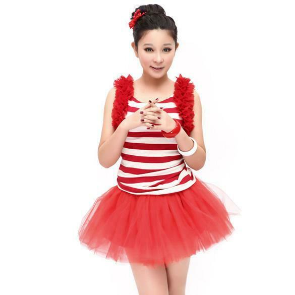 Girl Tutu 3 Layer Gauze Skirt Bouffant Elastic Waistband for Halloween Prom