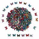 100Pcs Mixed Butterfly Shape Wooden Sewing Mend Scrapbooking DIY Buttons 2 Holes