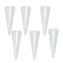 6 x Clear Cone Glass Wall Hanging Flower Vase Plant Bottle Home Decor