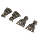 4Pcs Small Mini Furniture Corner Protector Wooden Box Jewelry Chest Leg Wood
