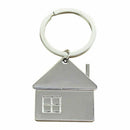 House Home Keyring metal Pendant Keyfob Chrome Key Bag Chain Wedding Gift N Y6P1