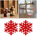 The Cellar Set of 4 Snowflake Coasters, Red, Christmas HOT Coasters Holiday X1G8