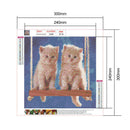 5D Full Round Diamond Painting Animals diy Cross Stitch (Cats-LD289)