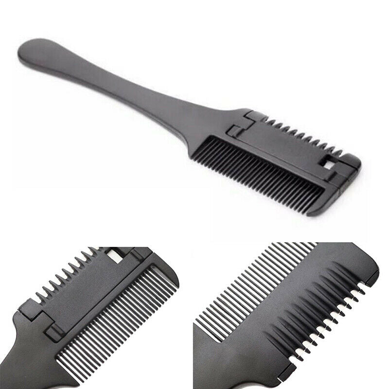 Double Sides Hair Razor Comb Hair Cutting Thinning Trimmer with Blades3 Cy
