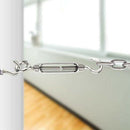 6x M4 Stainless Steel Turnbuckle Rope Wire Rigging Tension Tightener Hook